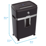HP Pro Shredder 18CC Evrak İmha Makinesi / Kağıt Kırpma Makinesi - Çapraz/Parçacık kesim-4mm x 35mm-25lt - Görsel 3